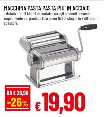 MACCHINA PASTA PASTA PIU' IN ACCIAIO
