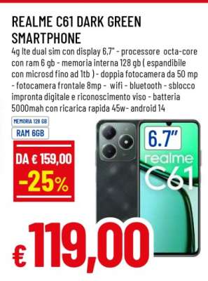REALME C61 DARK GREEN SMARTPHONE