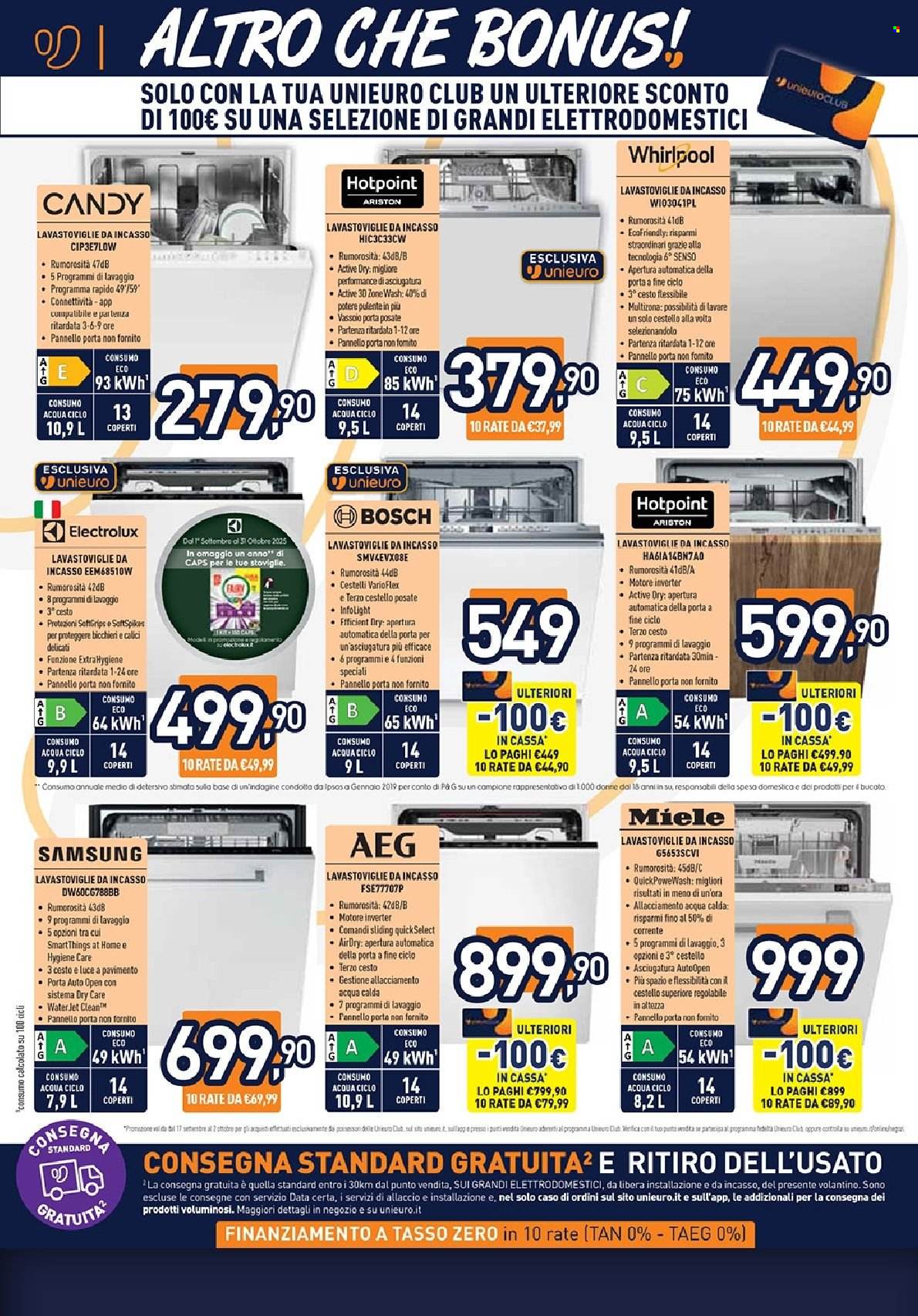 Volantino Unieuro - 17/9/2025 - 2/10/2025. Pagina 10