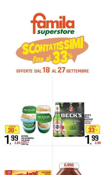 Volantino Famila - 18/9/2025 - 27/9/2025.