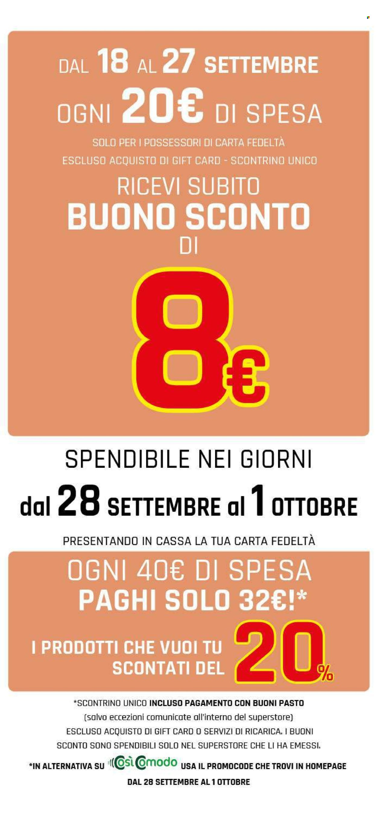 Volantino Famila - 18/9/2025 - 27/9/2025. Pagina 2