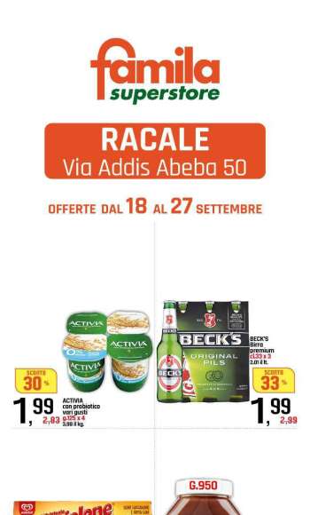 Volantino Famila - 18/9/2025 - 27/9/2025.