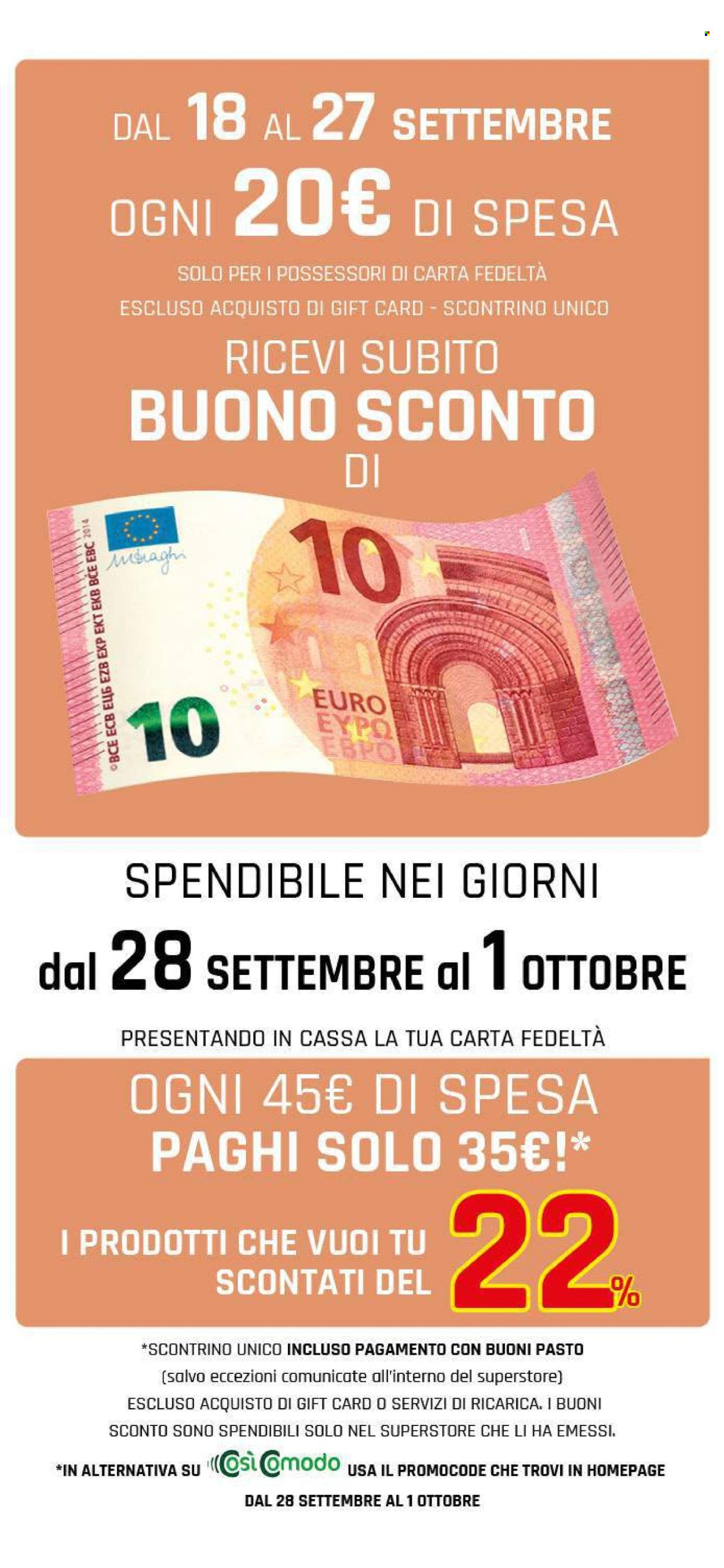 Volantino Famila - 18/9/2025 - 27/9/2025. Pagina 2