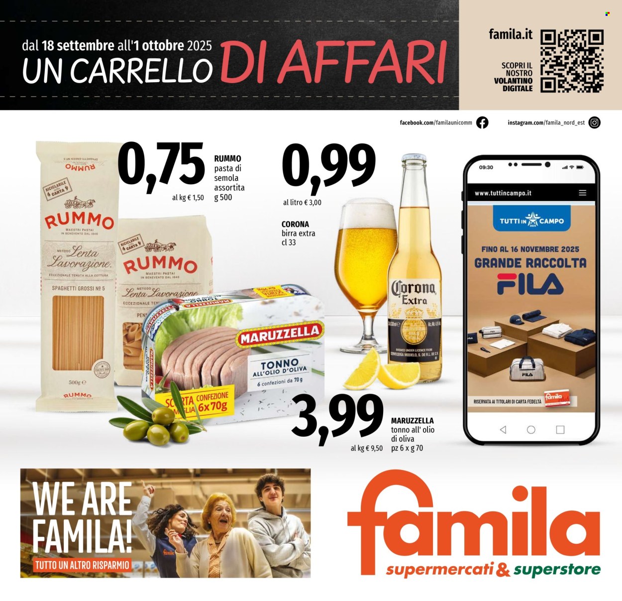 Volantino Famila - 18/9/2025 - 1/10/2025. Pagina 1