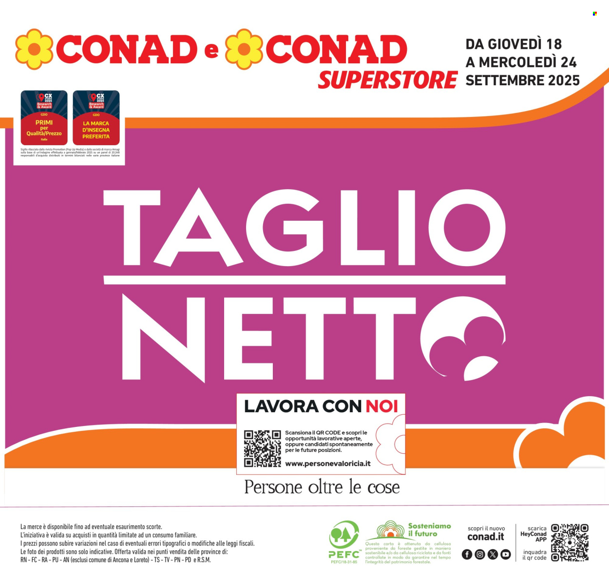 Volantino Conad Superstore - 18/9/2025 - 24/9/2025. Pagina 1