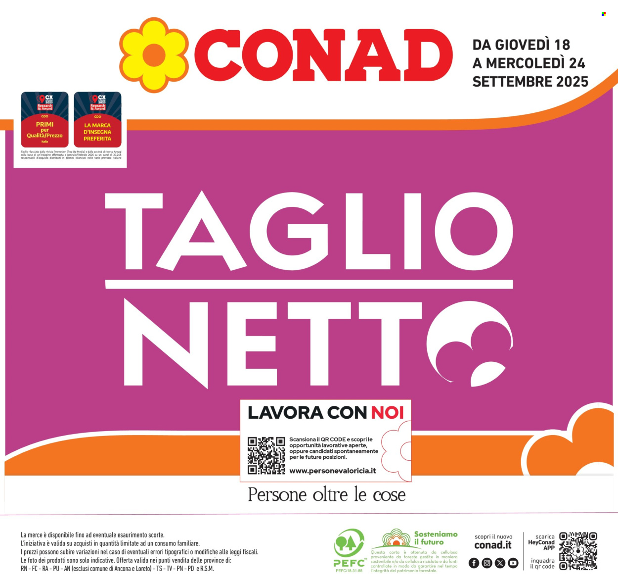 Volantino Conad - 18/9/2025 - 24/9/2025. Pagina 1