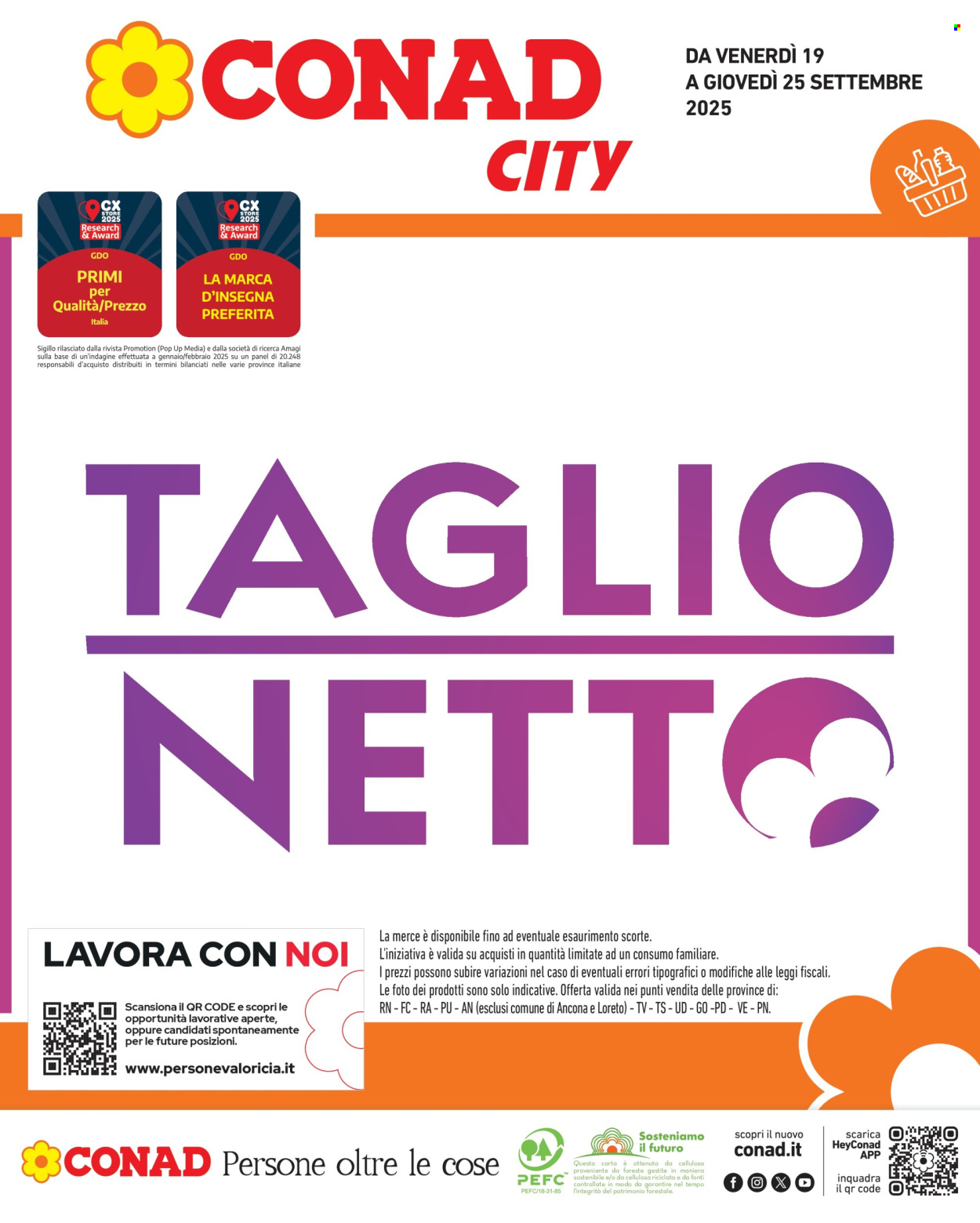 Volantino Conad City - 19/9/2025 - 25/9/2025. Pagina 1