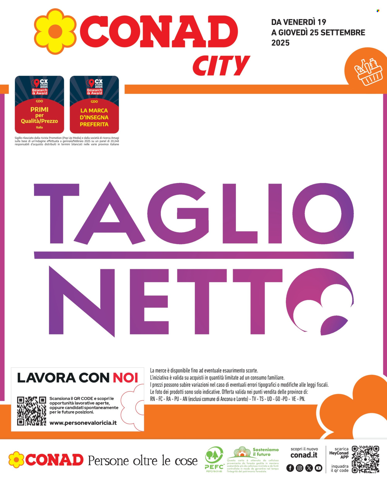 Volantino Conad City - 19/9/2025 - 25/9/2025. Pagina 1