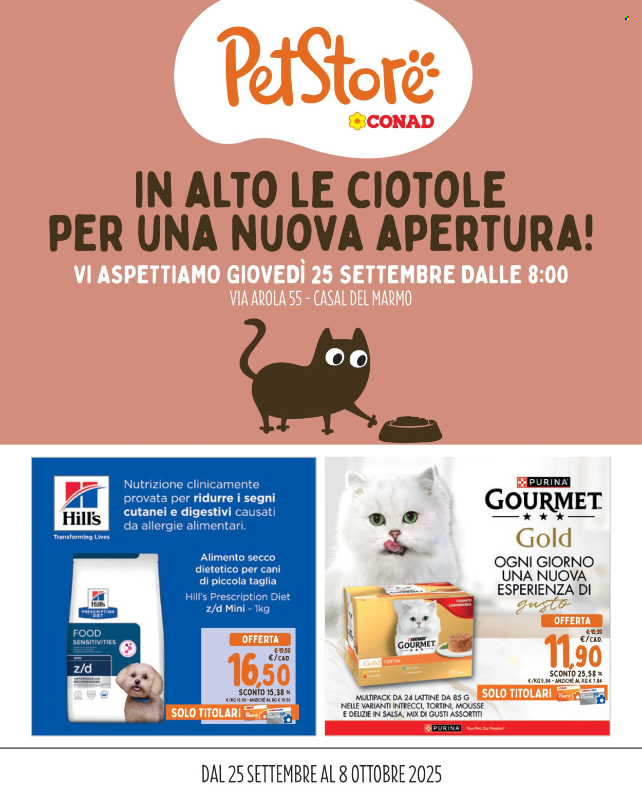 Volantino Pet Store Conad - 25/9/2025 - 8/10/2025. Pagina 1