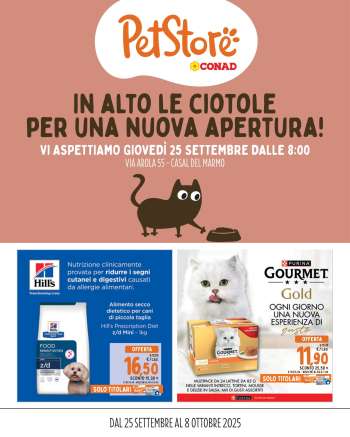 Volantino Pet Store Conad - 25/9/2025 - 8/10/2025.