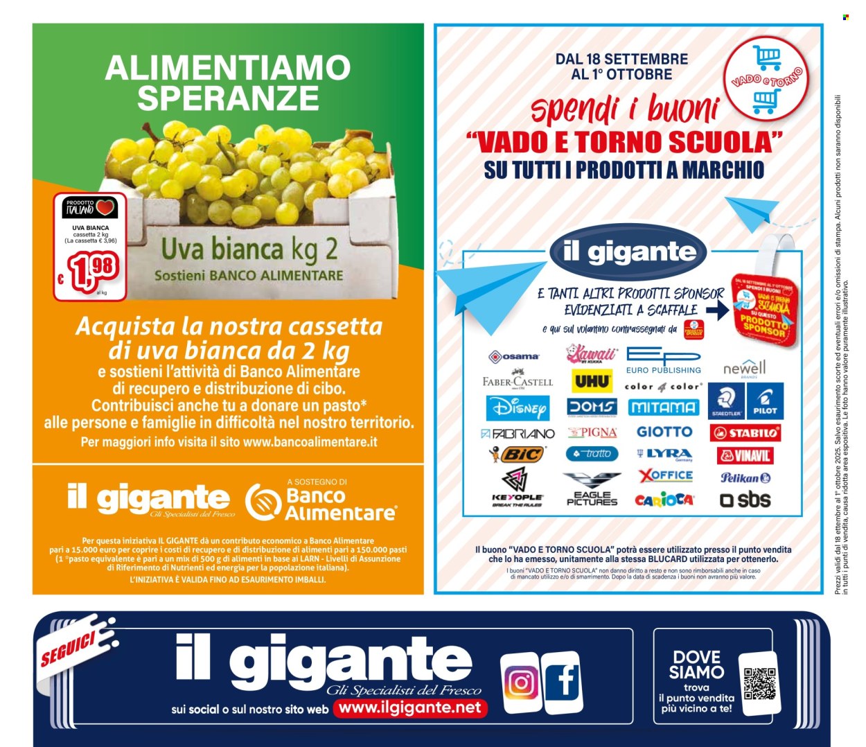 Volantino Il Gigante - 18/9/2025 - 1/10/2025. Pagina 44
