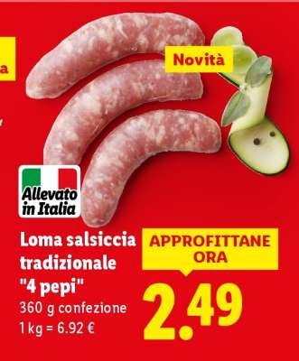 Loma salsiccia tradizionale '4 pepi'