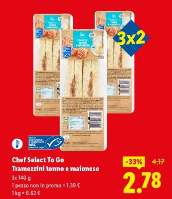 Chef Select To Go Tramezzini tonno e maionese