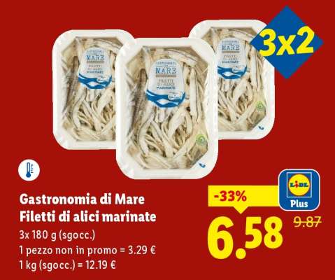 Gastronomia di Mare Filetti di alici marinate