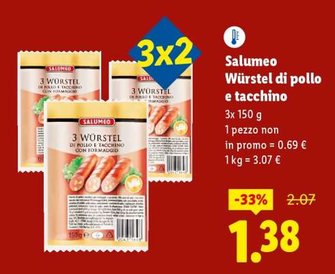 Salumeo Würstel di pollo e tacchino