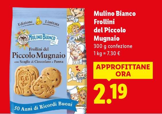 Mulino Bianco Frollini del Piccolo Mugnaio
