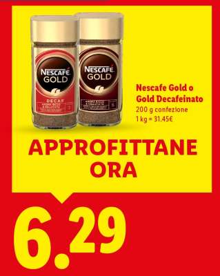 Nescafe Gold o Gold Decafeinato