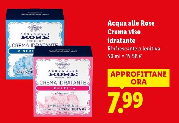 Acqua alle Rose Crema viso idratante