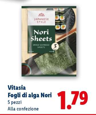 Vitasia Fogli di alga Nori