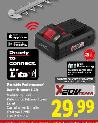 PARKSIDE PERFORMANCE Batteria smart 4 Ah