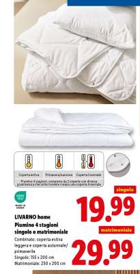 LIVARNO home Piumino 4 stagioni singolo o matrimoniale