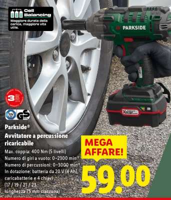 Parkside® Avvitatore a percussione ricaricabile