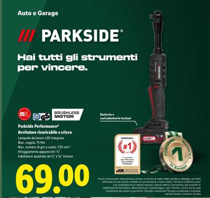Parkside Performance® Avvitatore ricaricabile a cricco