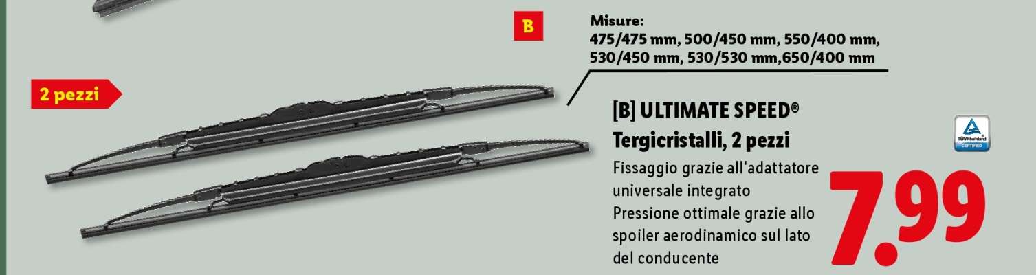 ULTIMATE SPEED® Tergicristalli, 2 pezzi