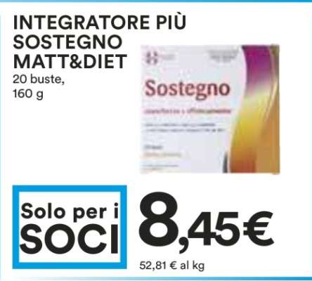 INTEGRATORE PIÙ SOSTEGNO MATT&DIET