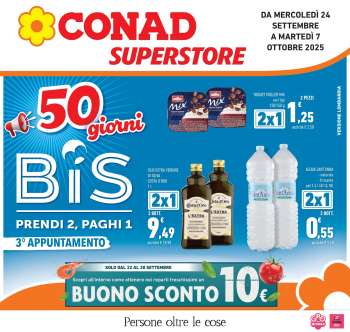 Volantino Conad Superstore - 24/9/2025 - 7/10/2025.