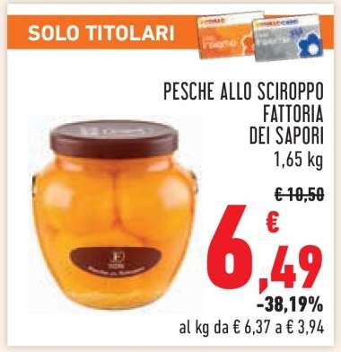 PESCHE ALLO SCIROPPO FATTORIA DEI SAPORI