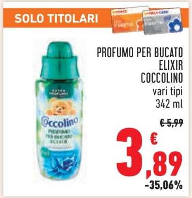 Profumo per Bucato Elixir Coccolino