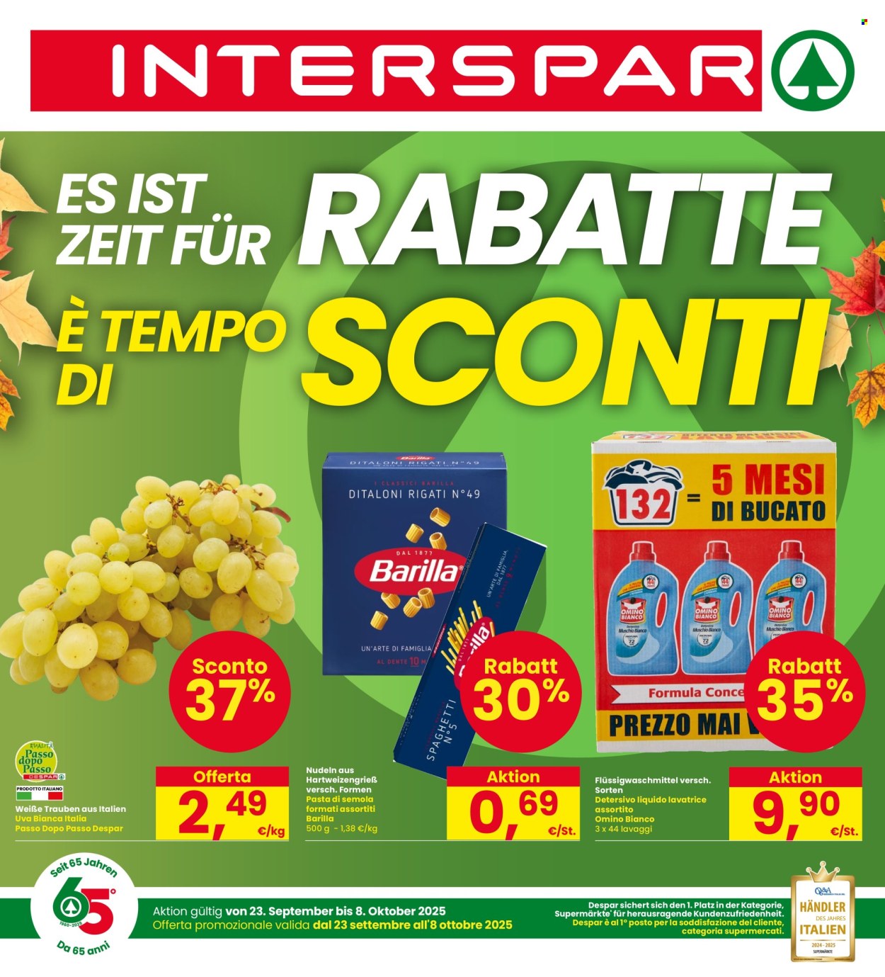 Volantino Interspar - 23/9/2025 - 8/10/2025. Pagina 1