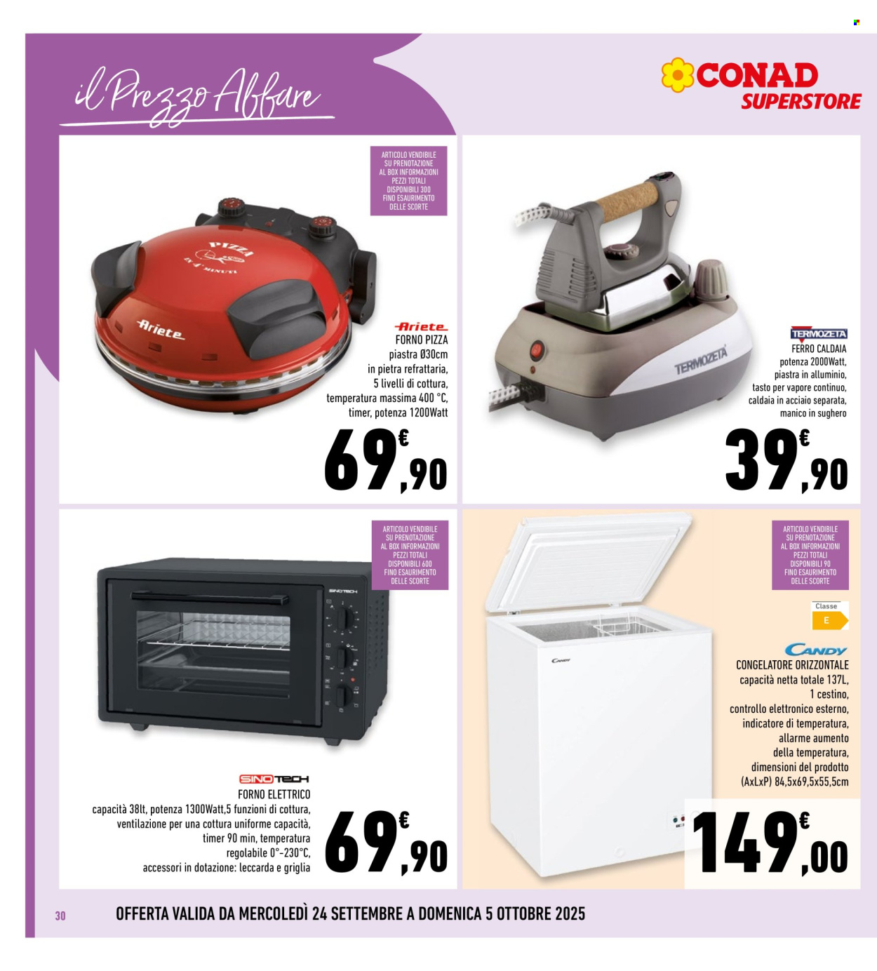 Volantino Conad Superstore - 24/9/2025 - 5/10/2025. Pagina 30