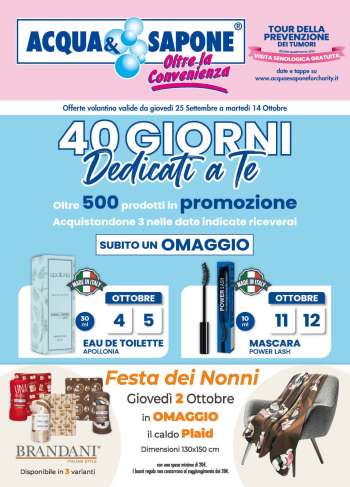 Volantino Acqua & Sapone - 25/9/2025 - 14/10/2025.
