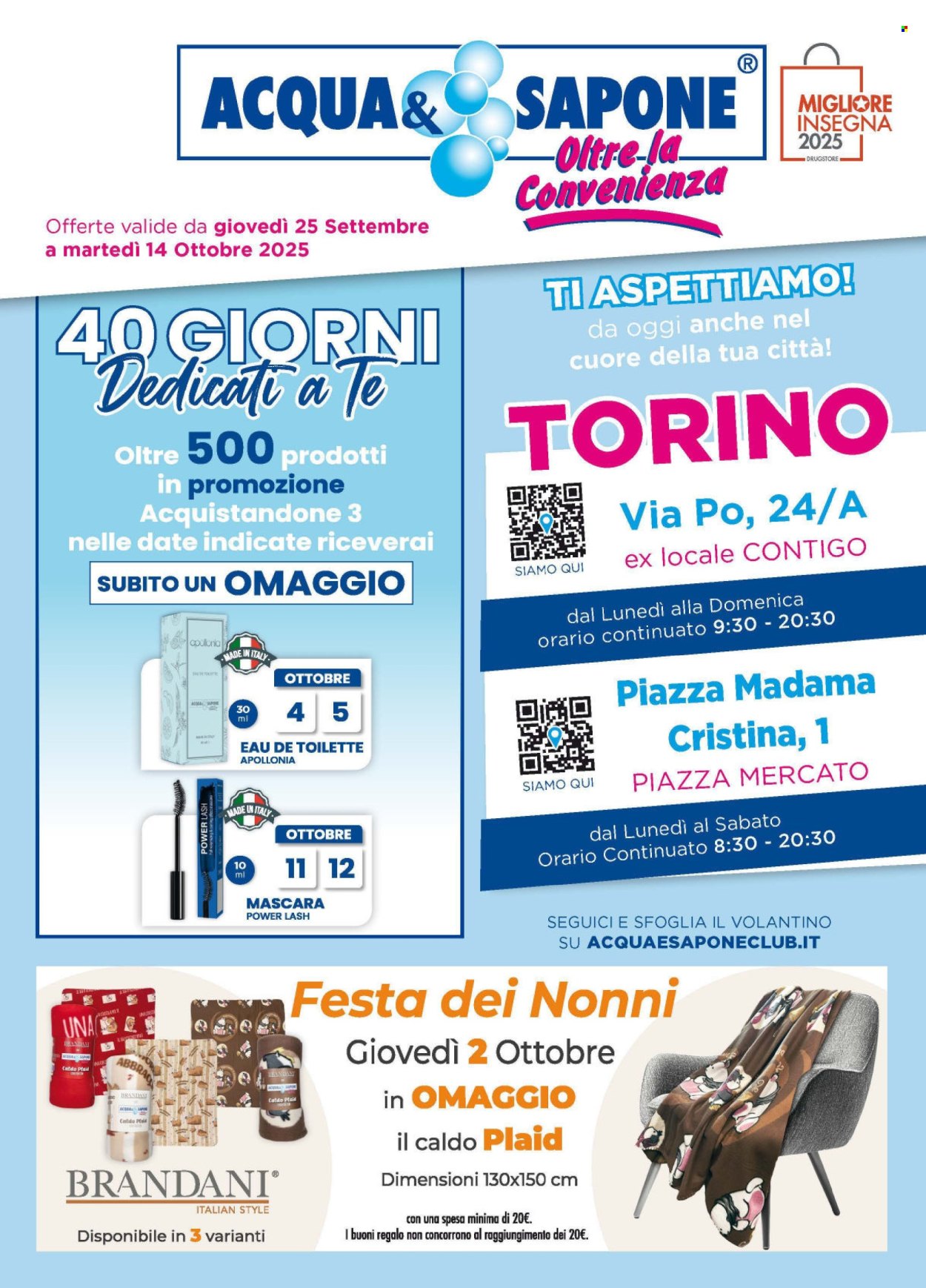 Volantino Acqua & Sapone - 25/9/2025 - 14/10/2025. Pagina 1