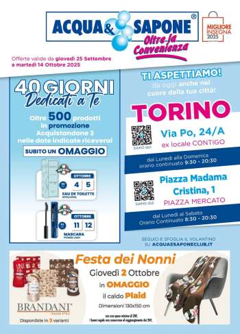 Volantino Acqua & Sapone - 25/9/2025 - 14/10/2025.