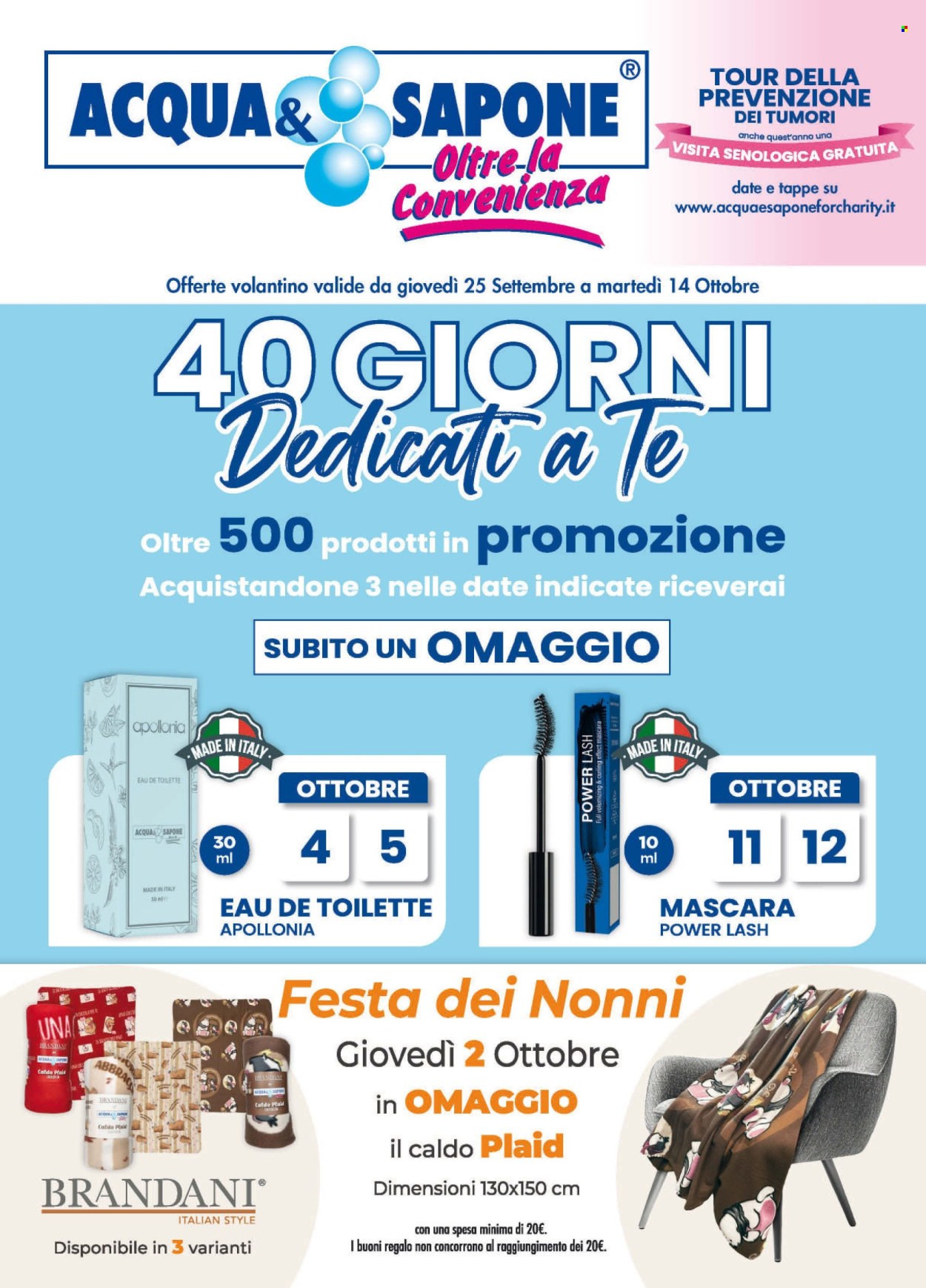 Volantino Acqua & Sapone - 25/9/2025 - 14/10/2025. Pagina 1
