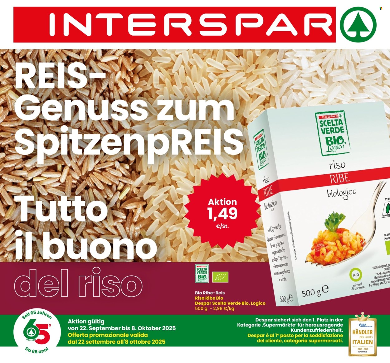 Volantino Interspar - 22/9/2025 - 8/10/2025. Pagina 1