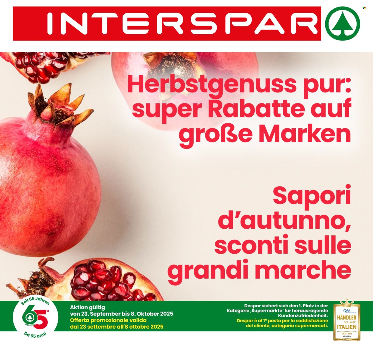 Volantino Interspar - 23/9/2025 - 8/10/2025. Pagina 1