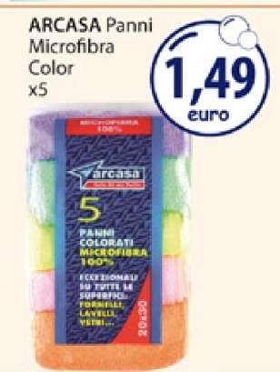 ARCASA Panni Microfibra Color x5