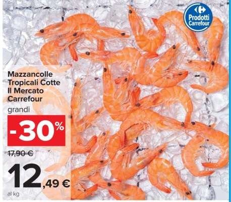 Mazzancolle Tropicali Cotte Il Mercato Carrefour Grandi