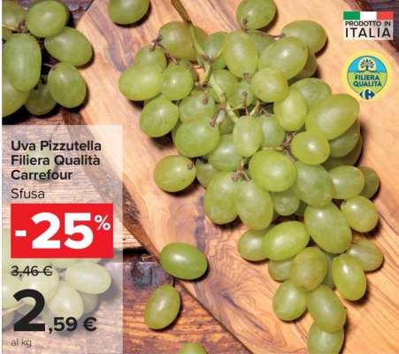 Uva Pizzutella Filiera Qualità Carrefour