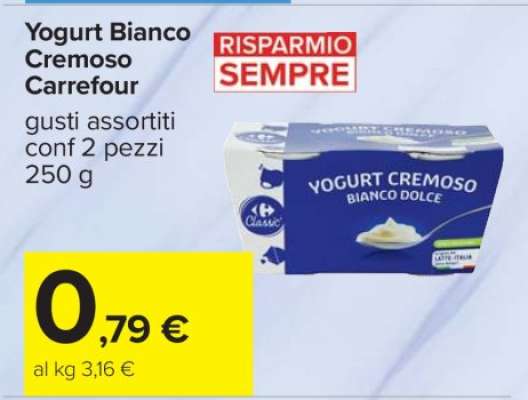 Yogurt Bianco Cremoso Carrefour