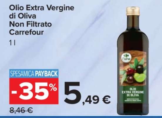 Olio Extra Vergine di Oliva Non Filtrato Carrefour