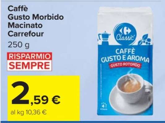 Caffè Gusto Morbido Macinato Carrefour