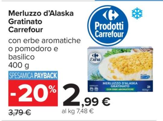 Merluzzo d’Alaska Gratinato Carrefour