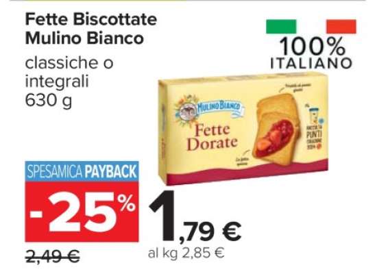 Fette Biscottate Mulino Bianco