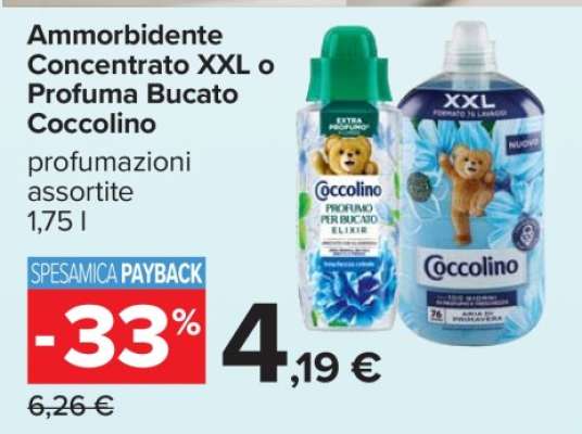 Ammorbidente Concentrato XXL o Profuma Bucato Coccolino