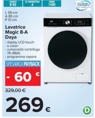 Lavatrice Magic 8-A Daya